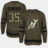 Maglia Hockey New Jersey Devils Cory Schneider 2018 Salute To Service Verde Militare