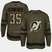 Maglia Hockey New Jersey Devils Cory Schneider 2018 Salute To Service Verde Militare