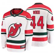 Maglia Hockey New Jersey Devils Miles Wood Alternato Breakaway Bianco