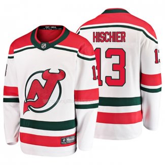 Maglia Hockey New Jersey Devils Nico Hischier Alternato Breakaway Bianco