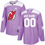Maglia Hockey New Jersey Devils Personalizzate Viola