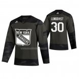 Maglia Hockey New York Rangers Henrik Lundqvist 2019 Veterans Day Camuffamento