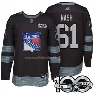 Maglia Hockey New York Rangers Rick Nash 1917-2017 100th Anniversario Nero
