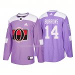 Maglia Hockey Ottawa Senators Alexandre Burrows Autentico 2018 Fights Cancer Viola