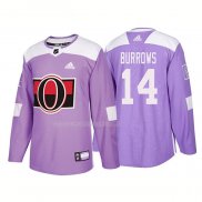Maglia Hockey Ottawa Senators Alexandre Burrows Autentico 2018 Fights Cancer Viola