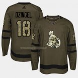 Maglia Hockey Ottawa Senators Ryan Dzingel 2018 Salute To Service Verde Militare