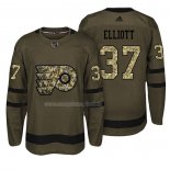 Maglia Hockey Philadelphia Flyers Brian Elliott Salute To Service Verde Militare