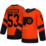 Maglia Hockey Philadelphia Flyers Shayne Gostisbehere Autentico 2019 Stadium Series Arancione