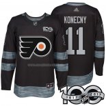 Maglia Hockey Philadelphia Flyers Travis Konecny 1917-2017 100th Anniversario Nero