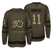 Maglia Hockey Philadelphia Flyers Travis Konecny Salute To Service Verde Militare