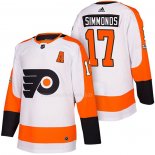 Maglia Hockey Philadelphia Flyers Wayne Simmonds Autentico Away 2018 Bianco