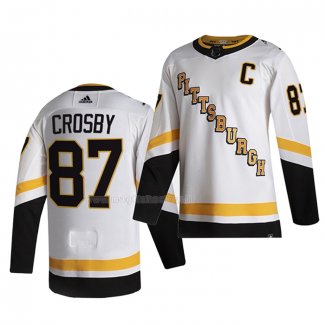 Maglia Hockey Pittsburgh Penguins Crosby Bianco