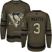 Maglia Hockey Pittsburgh Penguins Olli Maatta 2018 Salute To Service Verde Militare