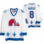 Maglia Hockey Quebec Nordiques Cale Makar Heritage Vintage Replica Bianco