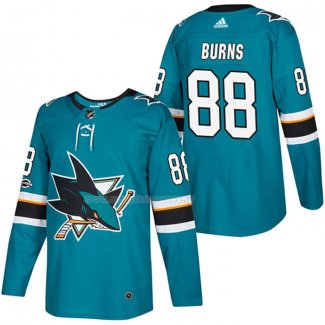 Maglia Hockey San Jose Sharks Brent Burns Autentico Home 2018 Verde