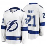 Maglia Hockey Tampa Bay Lightning Brayden Point 2019 Away Breakaway Bianco