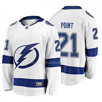 Maglia Hockey Tampa Bay Lightning Brayden Point 2019 Away Breakaway Bianco