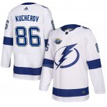 Maglia Hockey Tampa Bay Lightning Nikita Kucherov 2018 Autentico Road Bianco