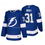 Maglia Hockey Tampa Bay Lightning Peter Budaj Home Autentico Giocatore Blu