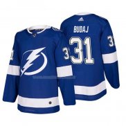 Maglia Hockey Tampa Bay Lightning Peter Budaj Home Autentico Giocatore Blu