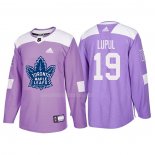 Maglia Hockey Toronto Maple Leafs Joffrey Lupul 2018 Fights Cancer Viola