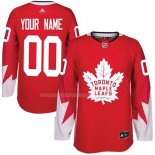 Maglia Hockey Toronto Maple Leafs Personalizzate Canada Autentico Rosso