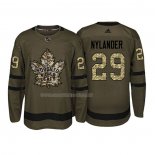 Maglia Hockey Toronto Maple Leafs William Nylander 2018 Salute To Service Verde Militare