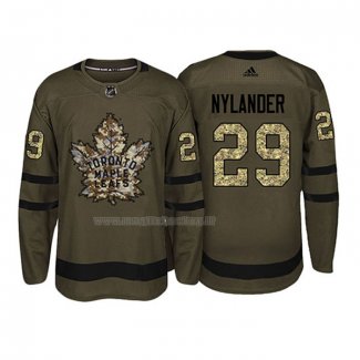 Maglia Hockey Toronto Maple Leafs William Nylander 2018 Salute To Service Verde Militare