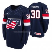 Maglia Hockey USA Colin Purcell 2019 Hlinka Gretzky Cup Blu