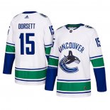 Maglia Hockey Vancouver Canucks Derek Dorsett Autentico Away Bianco