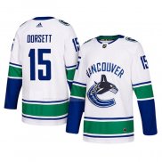 Maglia Hockey Vancouver Canucks Derek Dorsett Autentico Away Bianco