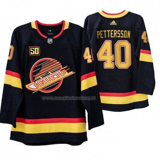 Maglia Hockey Vancouver Canucks Elias Pettersson 50 Anniversario 90's Flying Skate Nero