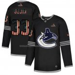 Maglia Hockey Vancouver Canucks Henrik Sedin 2020 USA Flag Nero2