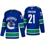 Maglia Hockey Vancouver Canucks Loui Eriksson Home Premier 2017-2018 Blu