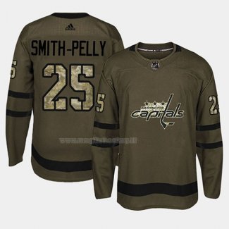 Maglia Hockey Washington Capitals Devante Smith Pelly 2018 Salute To Service Verde Militare