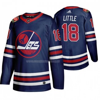 Maglia Hockey Winnipeg Jets Bryan Little Heritage Classic 2019-20 Blu