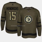 Maglia Hockey Winnipeg Jets Matt Hendricks 2018 Salute To Service Verde Militare