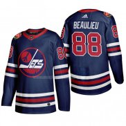 Maglia Hockey Winnipeg Jets Nathan Beaulieu Heritage Classic 2019-20 Blu