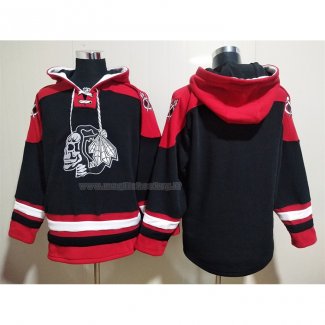 Felpa con Cappuccio Chicago Blackhawks Nero