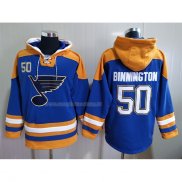 Felpa con Cappuccio St. Louis Blues Jordan Binnington Blu
