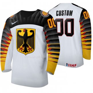 Maglia Hockey Alemania Personalizzate Home 2020 Iihf World Junior Championship Bianco