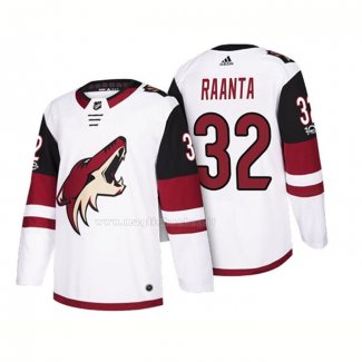 Maglia Hockey Arizona Coyotes Antti Raanta 2018 Season Centennial Patch Team Road Bianco