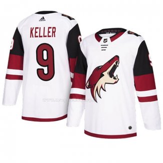 Maglia Hockey Arizona Coyotes Clayton Keller Autentico Away Bianco