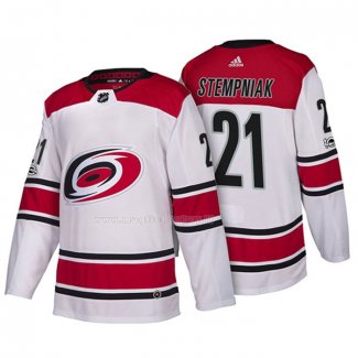 Maglia Hockey Carolina Hurricanes Lee Stempniak New Season Team Road 2018 Bianco