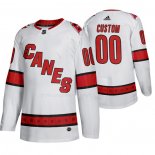 Maglia Hockey Carolina Hurricanes Personalizzate Away Autentico Bianco