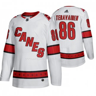 Maglia Hockey Carolina Hurricanes Teuvo Teravainen Away Autentico Bianco
