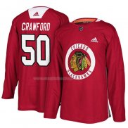 Maglia Hockey Chicago Blackhawks Corey Crawford New Season Practice Rosso