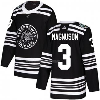 Maglia Hockey Chicago Blackhawks Keith Magnuson Autentico 2019 Winter Classic Nero