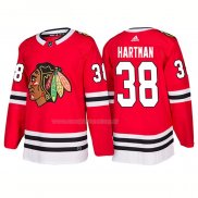 Maglia Hockey Chicago Blackhawks Ryan Hartman Home 2018 Rosso