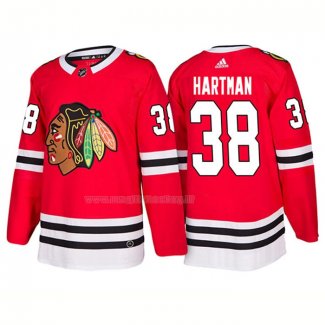 Maglia Hockey Chicago Blackhawks Ryan Hartman Home 2018 Rosso